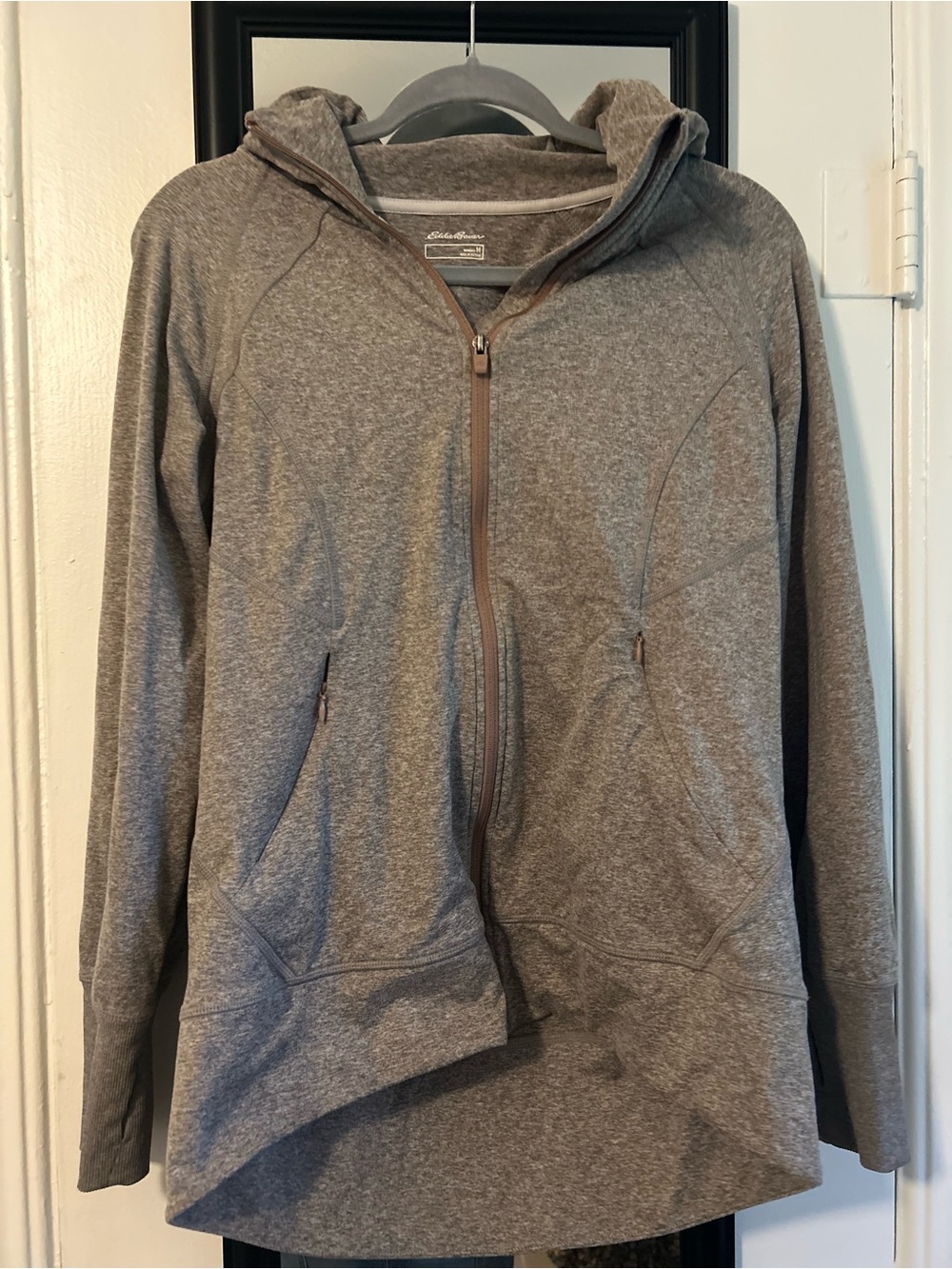 Eddie Bauer Beige Full-Zip Hooded Jacket